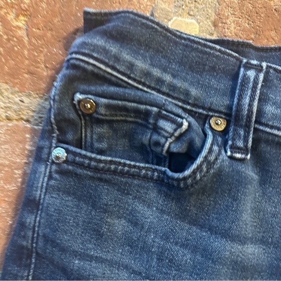 7 For All Mankind Womens Gwenevere High Waist Ankle Skinny Jean size 26 frayed - Picture 3 of 16